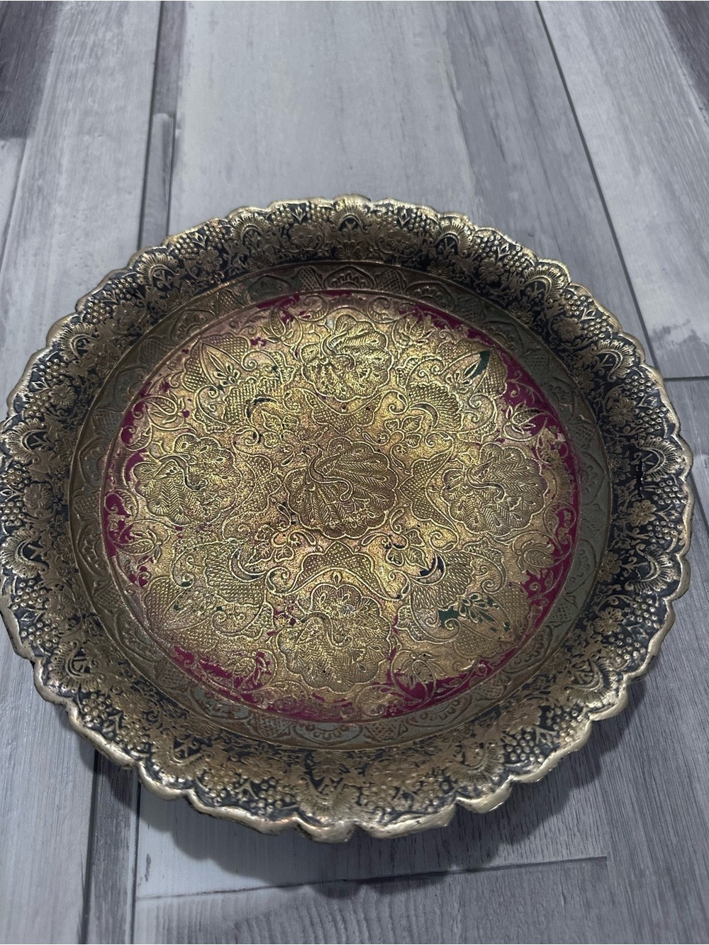 Ornate Decorative Brass plate